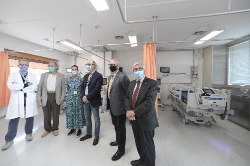 Il vicegovernatore con delega alla Salute Riccardo Riccardi all'inaugurazione dei nuovi posti di terapia intensiva al Santa Maria della Misericordia di Udine 
